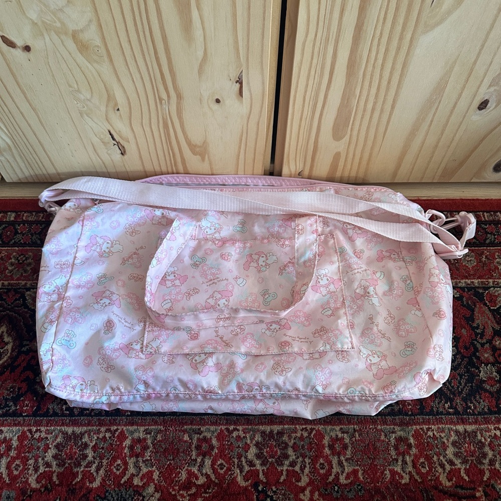 Sanrio My Melody Nylon Tote / Duffel – Pink luggage Strap